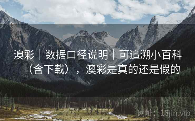 澳彩｜数据口径说明｜可追溯小百科（含下载），澳彩是真的还是假的